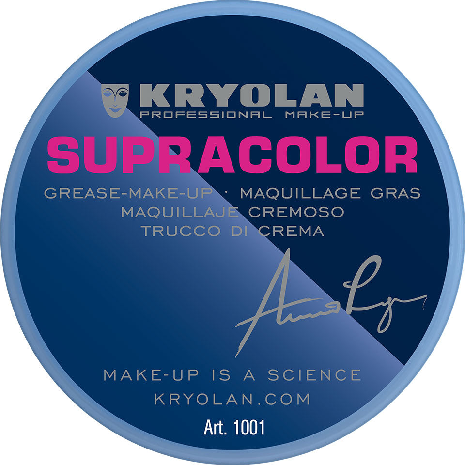 KRYOLAN Supracolor blue 1 – Hochpigmentierte Cremefarben, 8ml, Dose geschlossen
