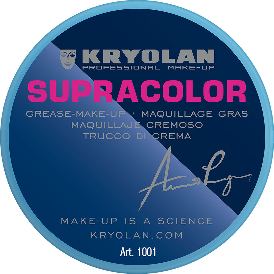 KRYOLAN Supracolor blue 2 – Hochpigmentierte Cremefarben, 8ml, Dose geschlossen
