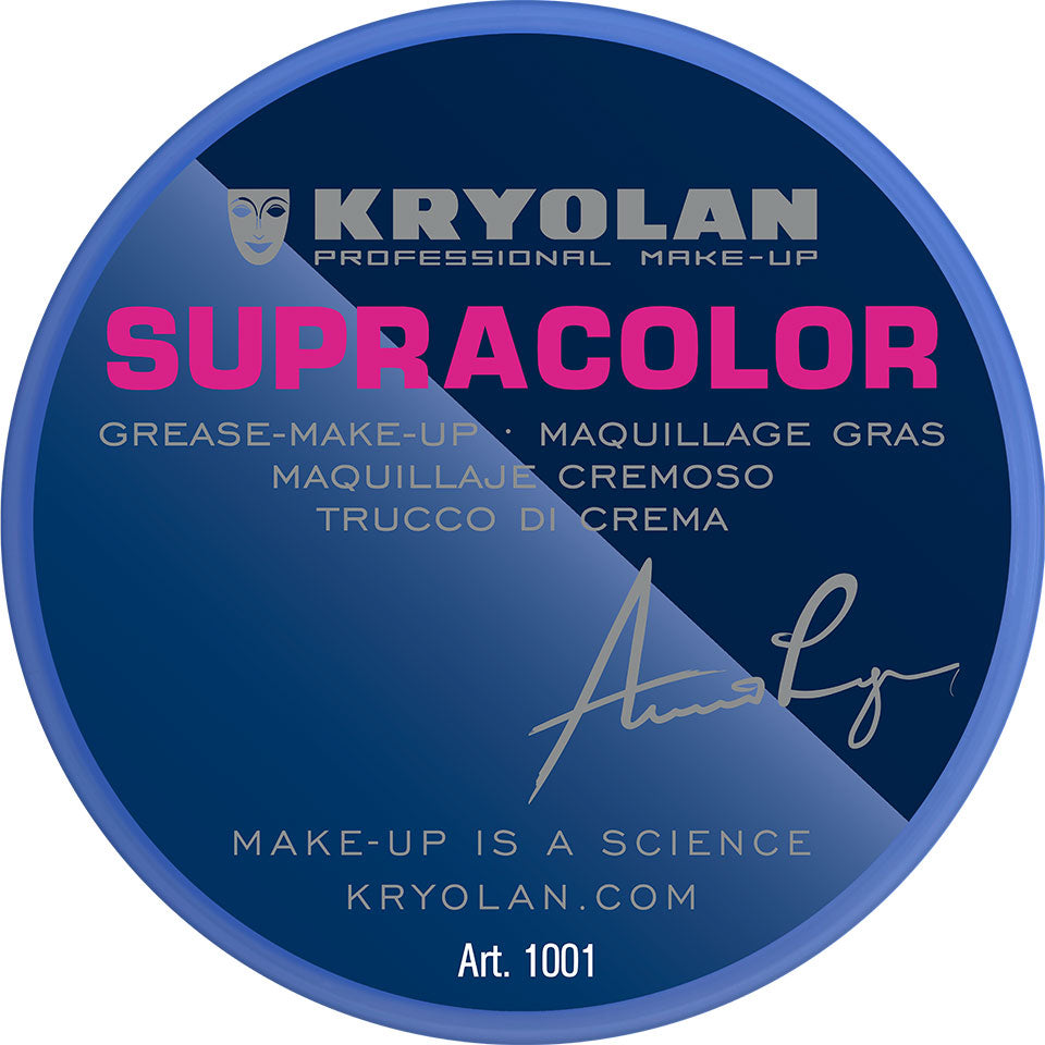 KRYOLAN Supracolor blue 3 – Hochpigmentierte Cremefarben, 8ml, Dose geschlossen