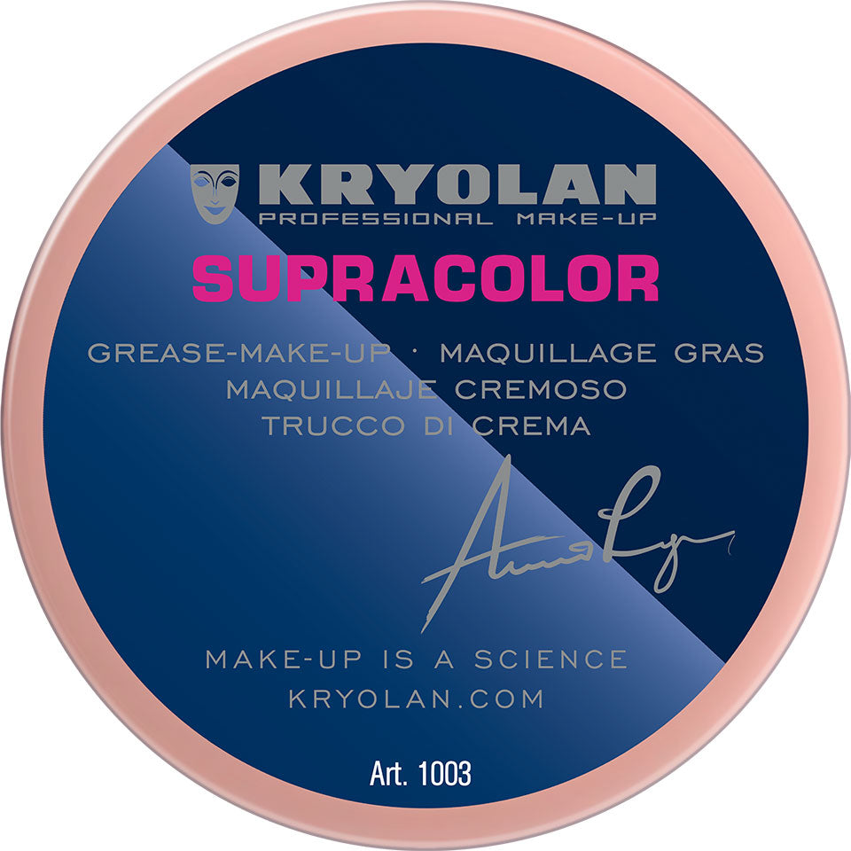 KRYOLAN Supracolor Buntfarben 01 S – deckende Creme Foundation, 55ml, Dose geschlossen