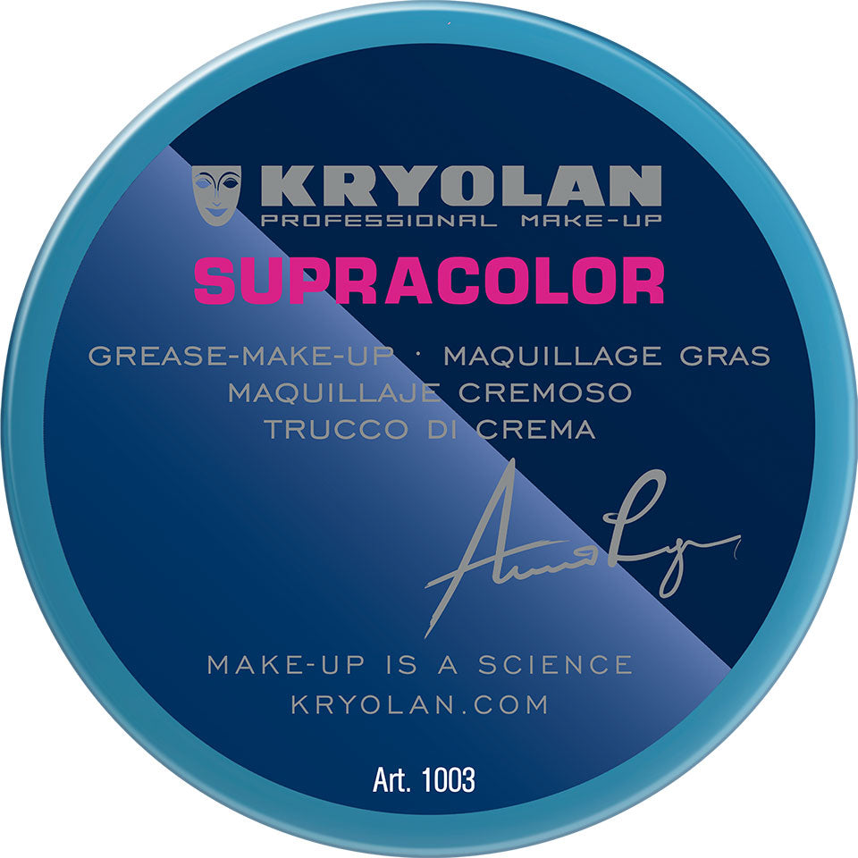 KRYOLAN Supracolor Buntfarben 090 – deckende Creme Foundation, 55ml, Dose geschlossen