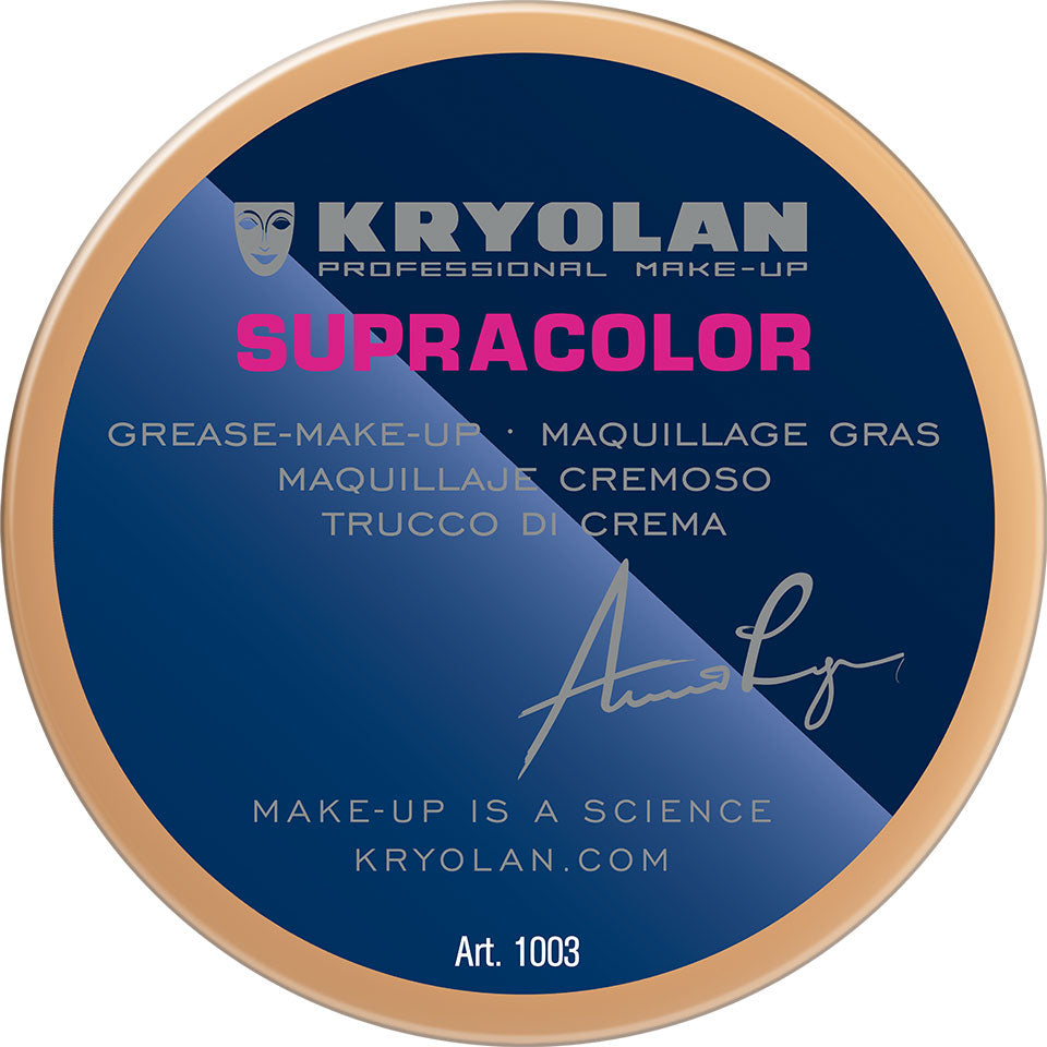 KRYOLAN Supracolor Buntfarben 407 – deckende Creme Foundation, 55ml, Dose geschlossen