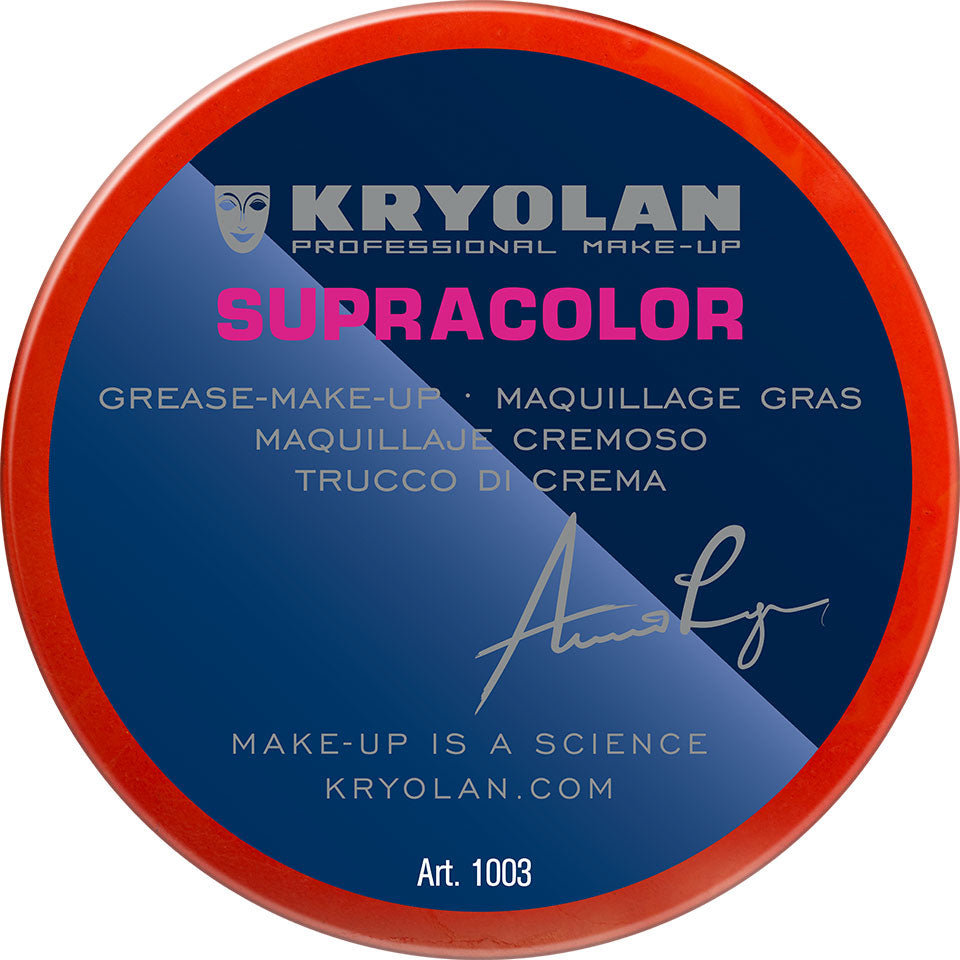 KRYOLAN Supracolor Buntfarben cinnabar – deckende Creme Foundation, 55ml, Dose geschlossen
