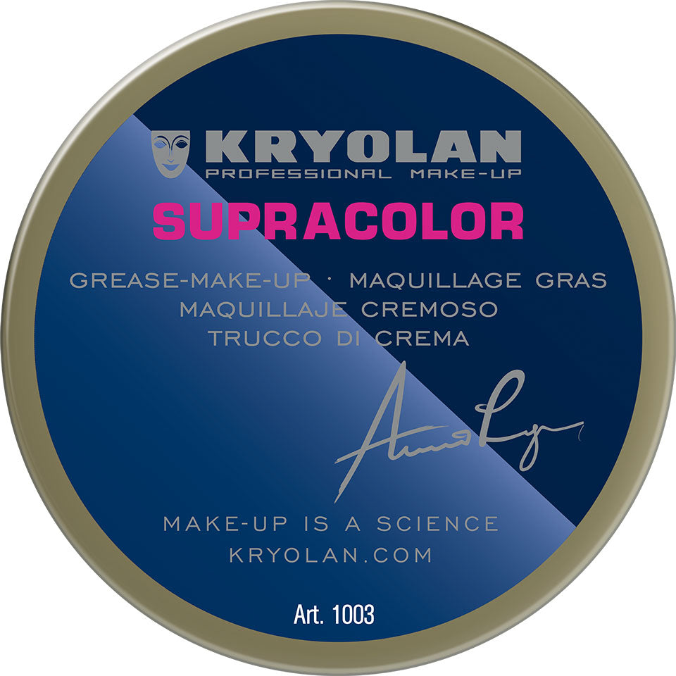 KRYOLAN Supracolor Buntfarben forensic green – deckende Creme Foundation, 55ml, Dose geschlossen