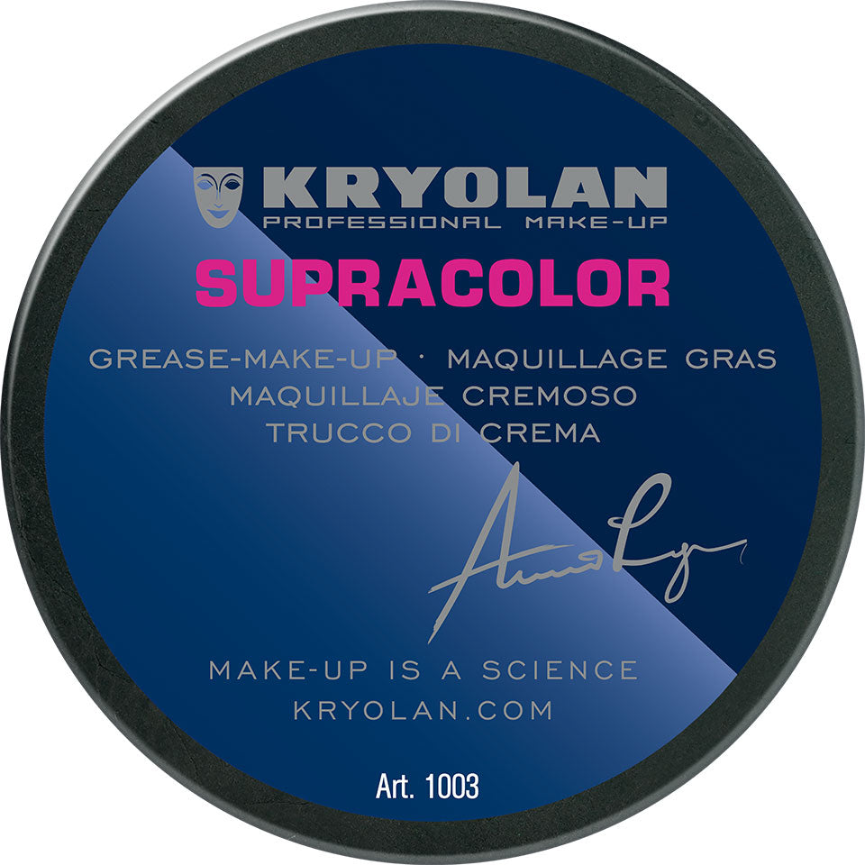KRYOLAN Supracolor Buntfarben green 36 – deckende Creme Foundation, 55ml, Dose geschlossen