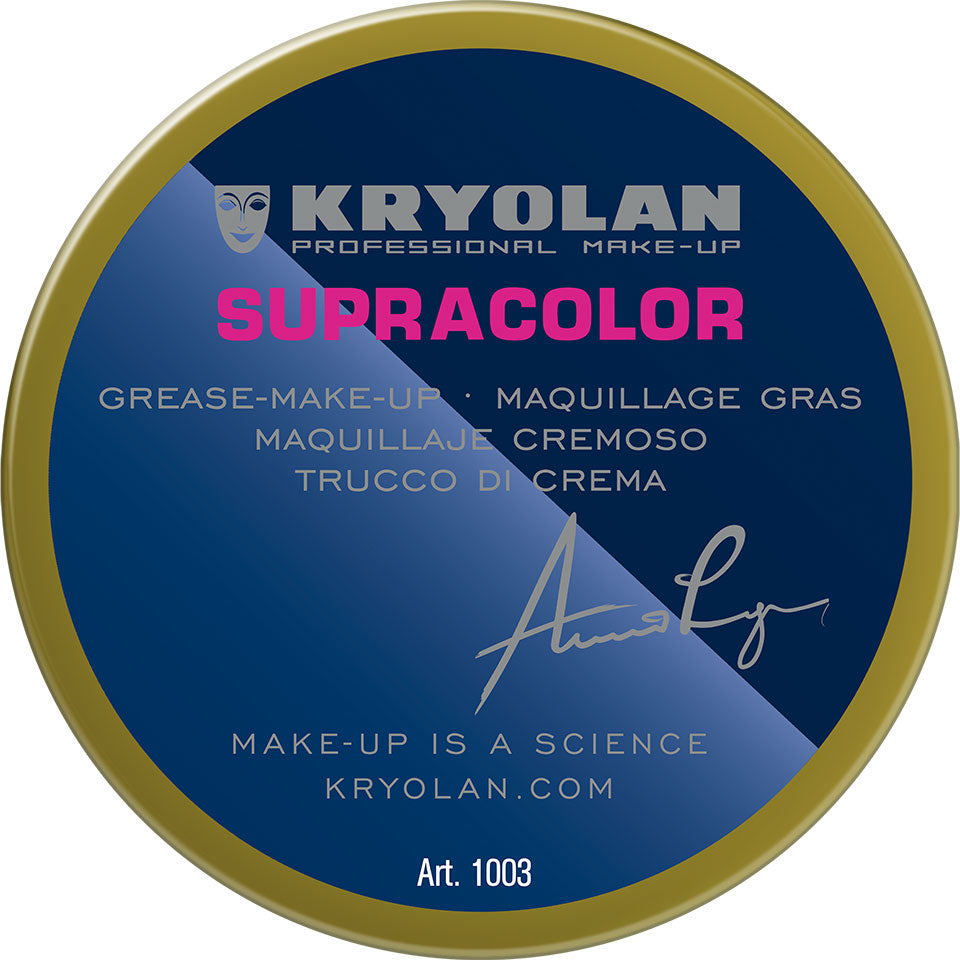 KRYOLAN Supracolor Buntfarben green 5 – deckende Creme Foundation, 55ml, Dose geschlossen