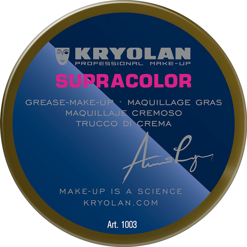 KRYOLAN Supracolor Buntfarben oxide green – deckende Creme Foundation, 55ml, Dose geschlossen