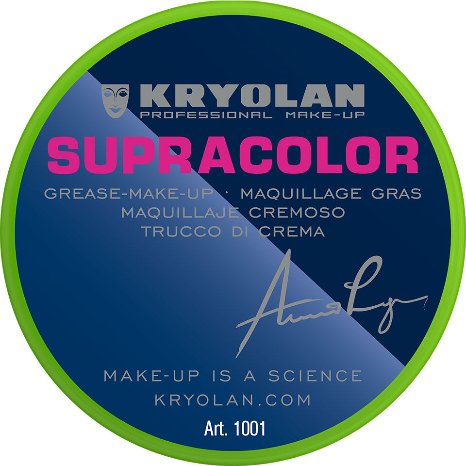 KRYOLAN Supracolor lime green – Hochpigmentierte Cremefarben, 8ml, Dose geschlossen