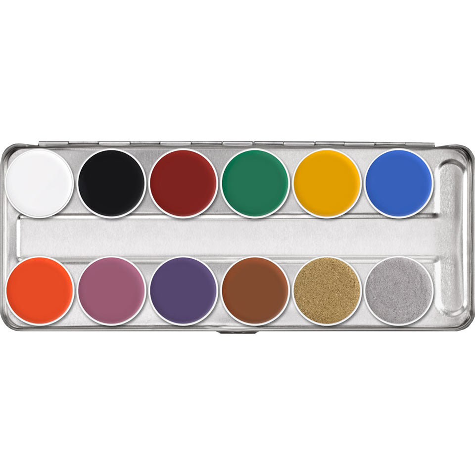 KRYOLAN Supracolor Palette 6 Farben - SN – Hochpigmentiertes Creme-Make-up, 40g, Palette offen