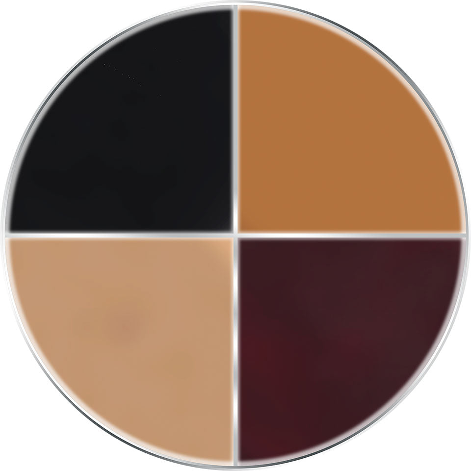 KRYOLAN Supracolor Quartett Burned Skin – cremige Effektfarben im Viererset, 15ml