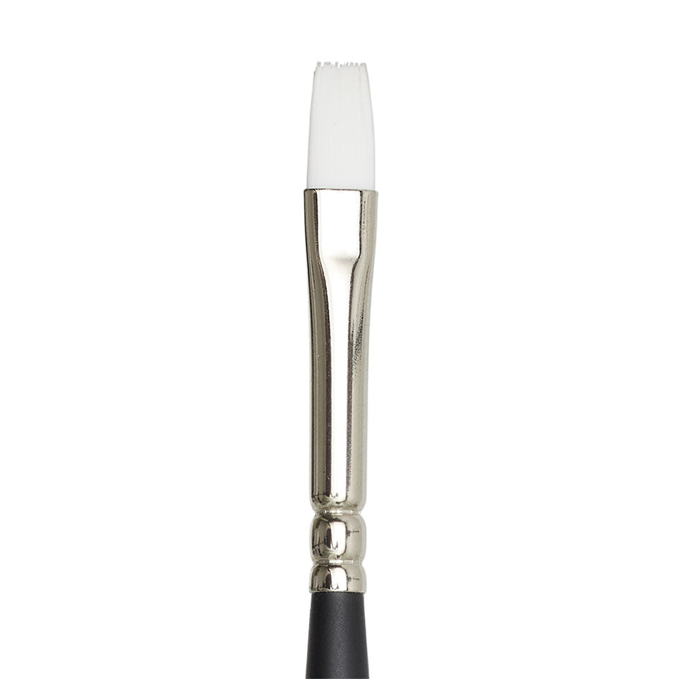 KRYOLAN Training Brush – Synthetikpinsel für Creme & Aquacolor, Größe 2, Detailansicht Pinselkopf