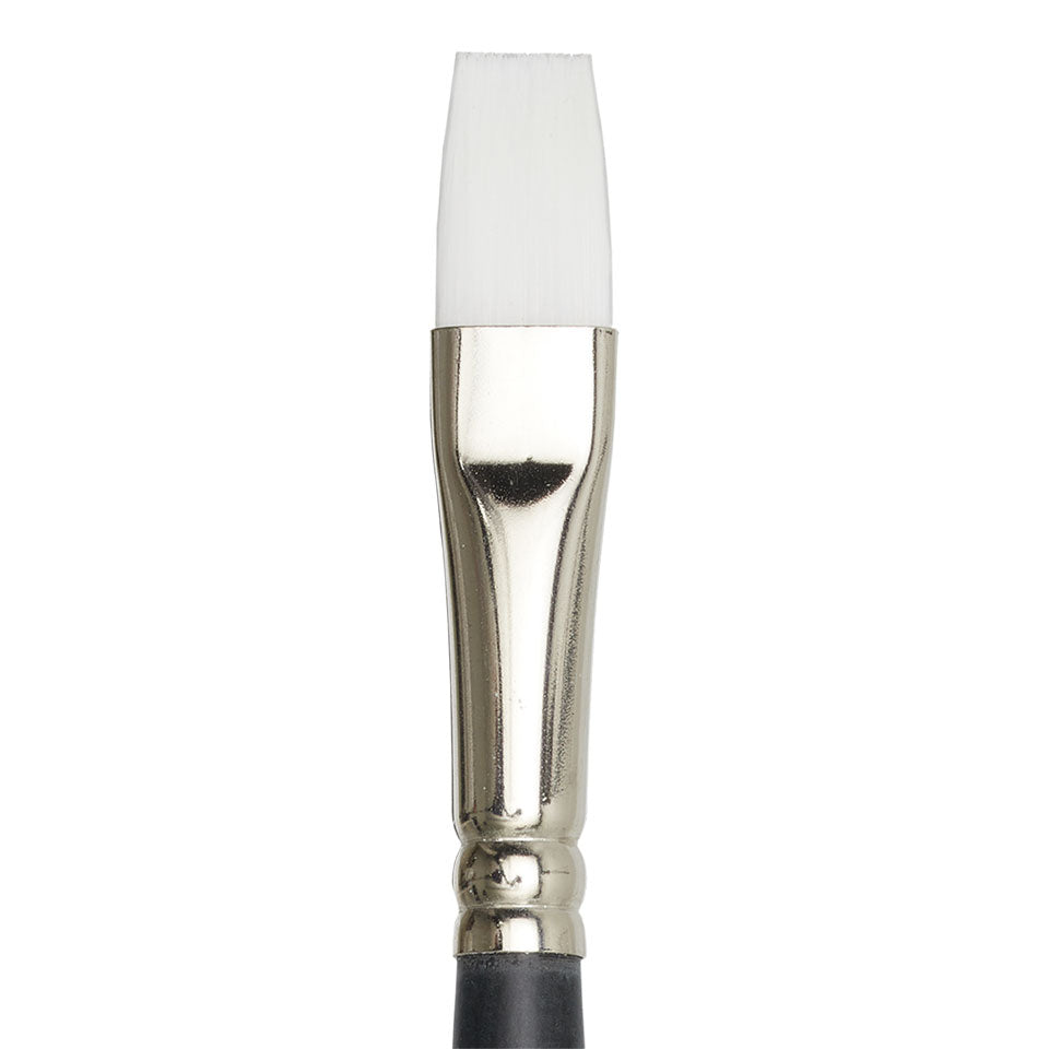 KRYOLAN Training Brush – Synthetikpinsel für Creme & Aquacolor, Größe 8, Detailansicht Pinselkopf