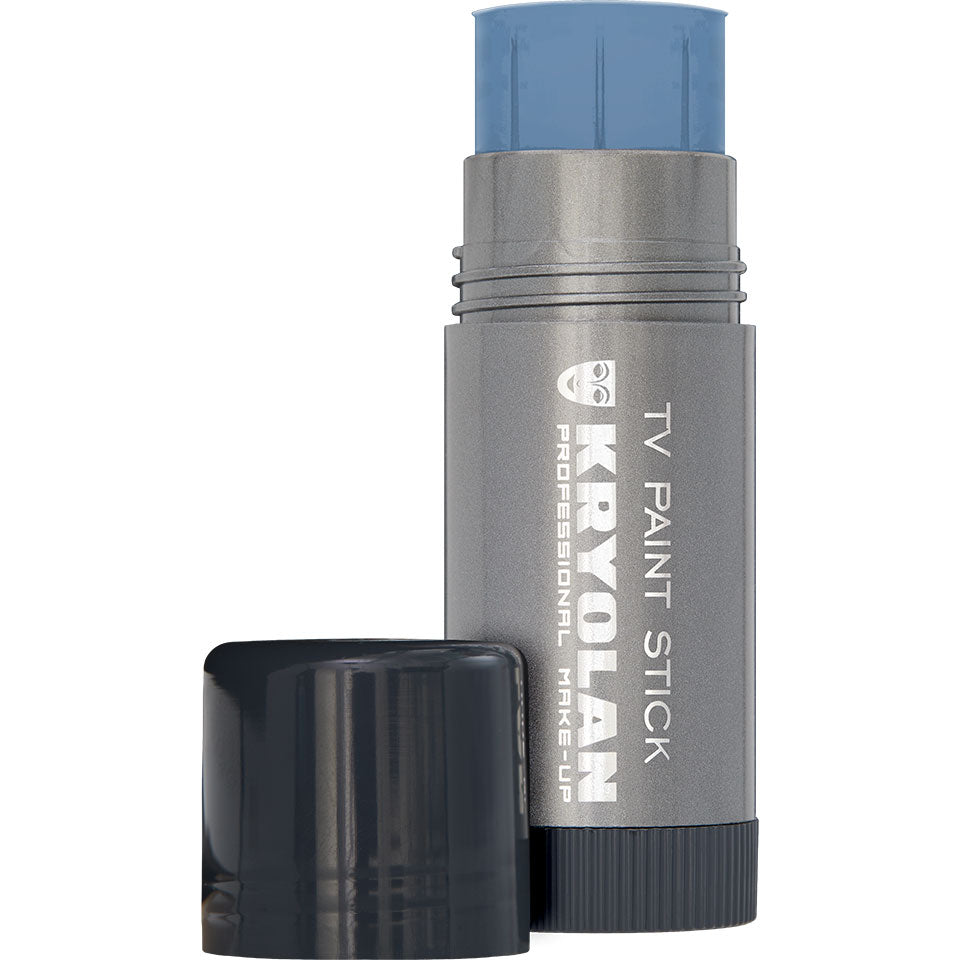 KRYOLAN TV Paintstick blue 10 – Matte, langanhaltende Foundation für kreative Looks & Contouring, 25g, Drehstick offen
