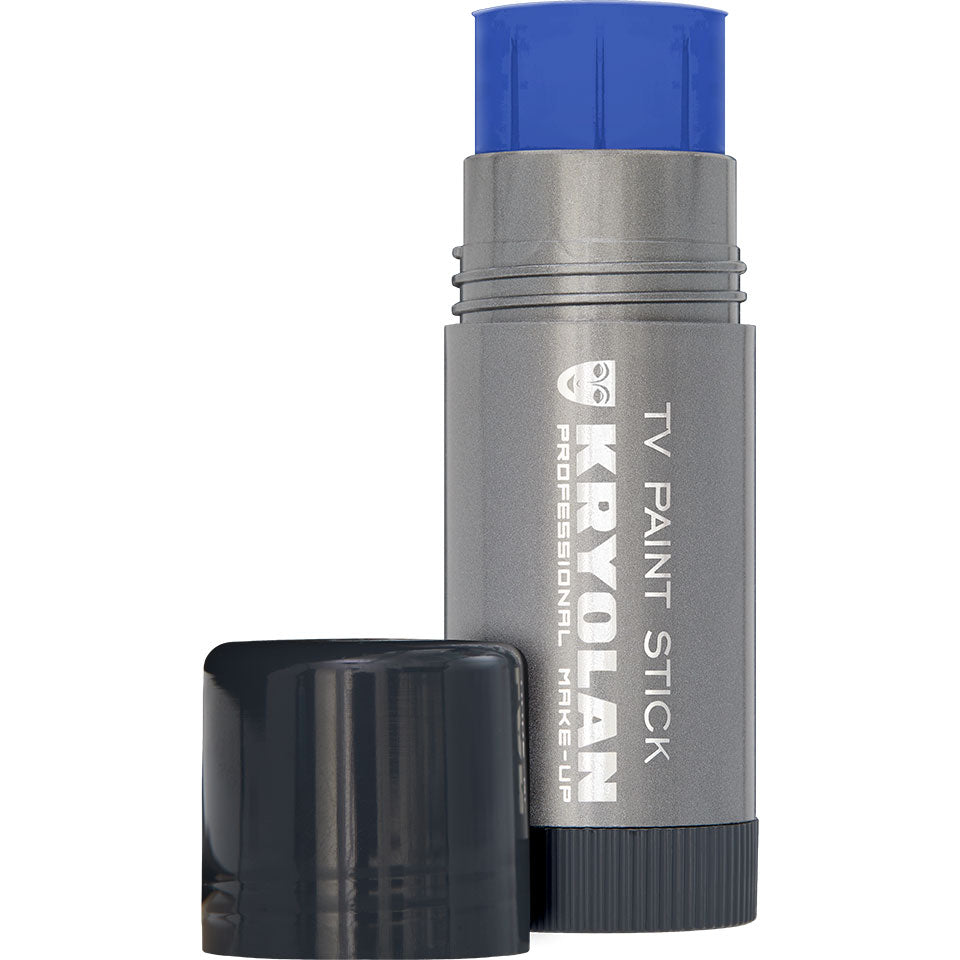 KRYOLAN TV Paintstick blue 5 – Matte, langanhaltende Foundation für kreative Looks & Contouring, 25g, Drehstick offen