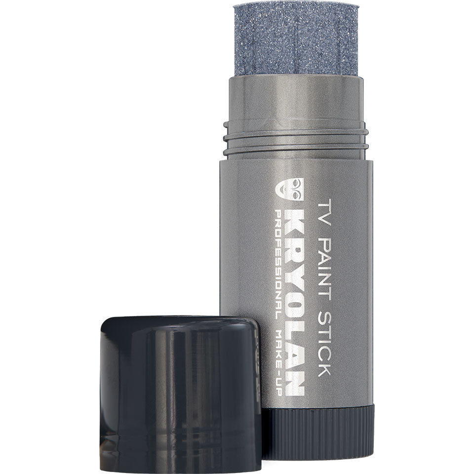 KRYOLAN TV Paintstick silver-blue – Matte, langanhaltende Foundation für kreative Looks & Contouring, 25g, Drehstick offen