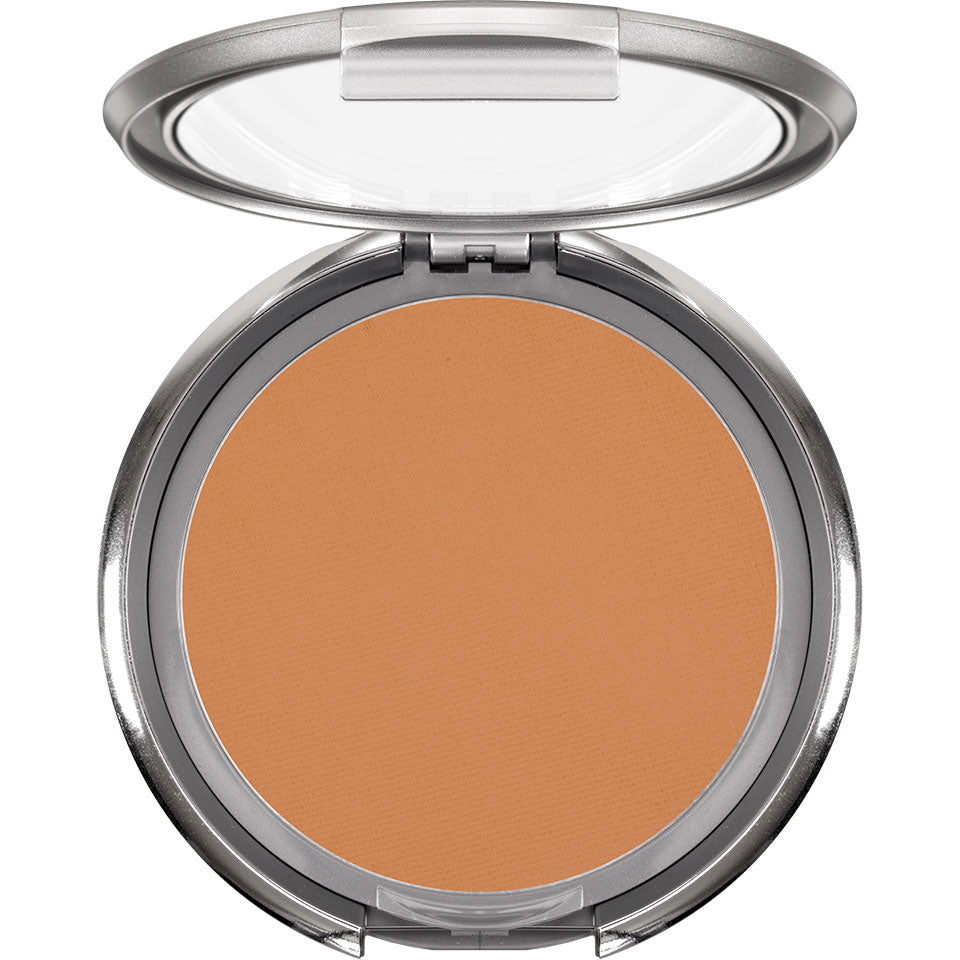 KRYOLAN Ultra Cream Powder OB1 – Ultrafeines Kompakt-Puder, 10g, Spiegeldose offen