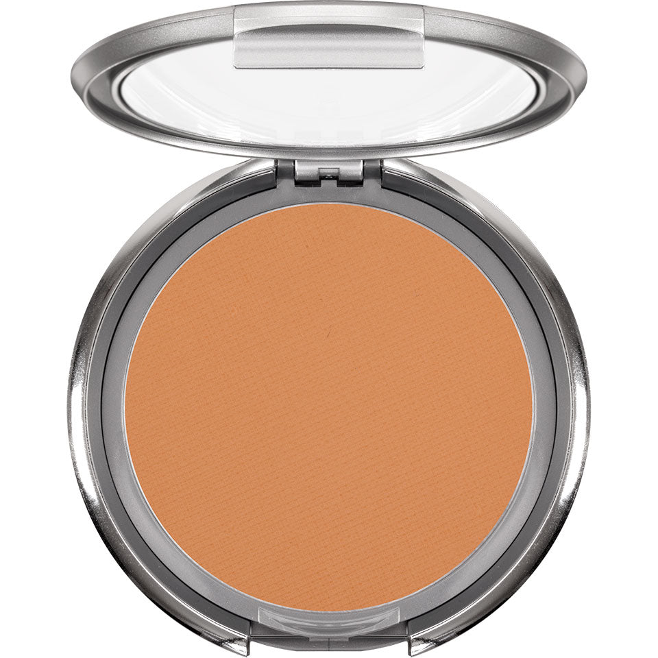 KRYOLAN Ultra Cream Powder OB2 – Ultrafeines Kompakt-Puder, 10g, Spiegeldose offen