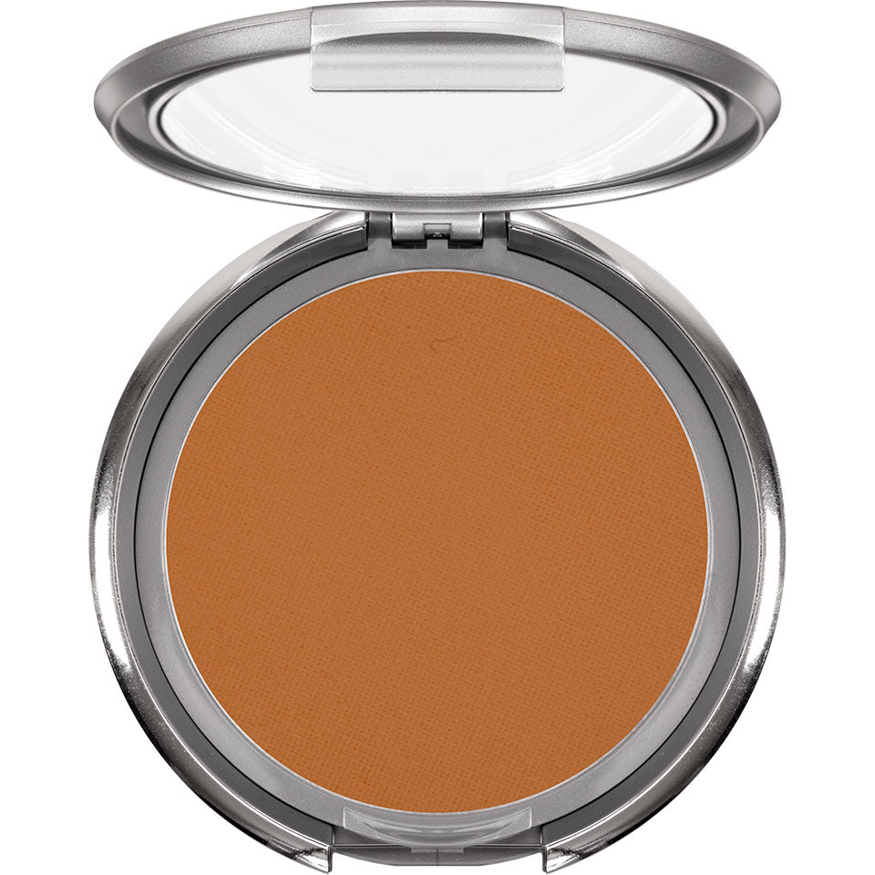 KRYOLAN Ultra Cream Powder OB3 – Ultrafeines Kompakt-Puder, 10g, Spiegeldose offen