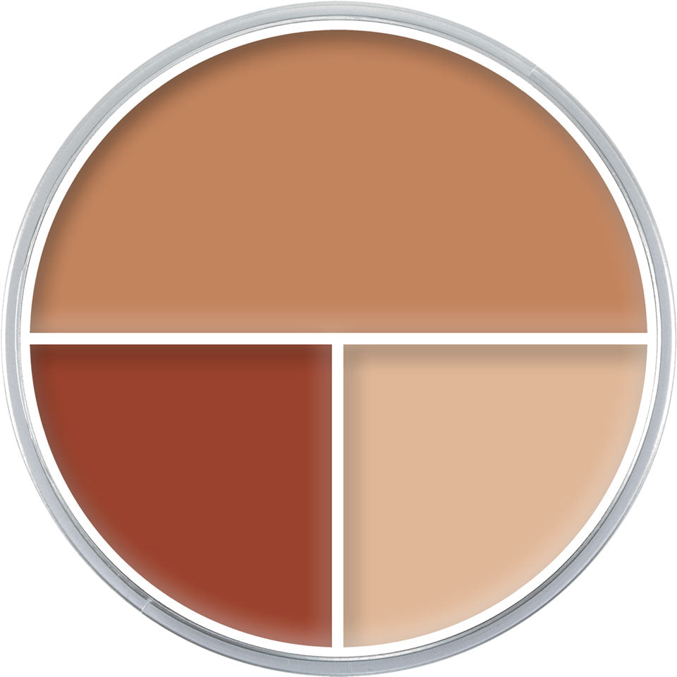 KRYOLAN Ultra Foundation Trio Variante olive 2 – Creme Make-up mit hoher Deckkraft, 40g