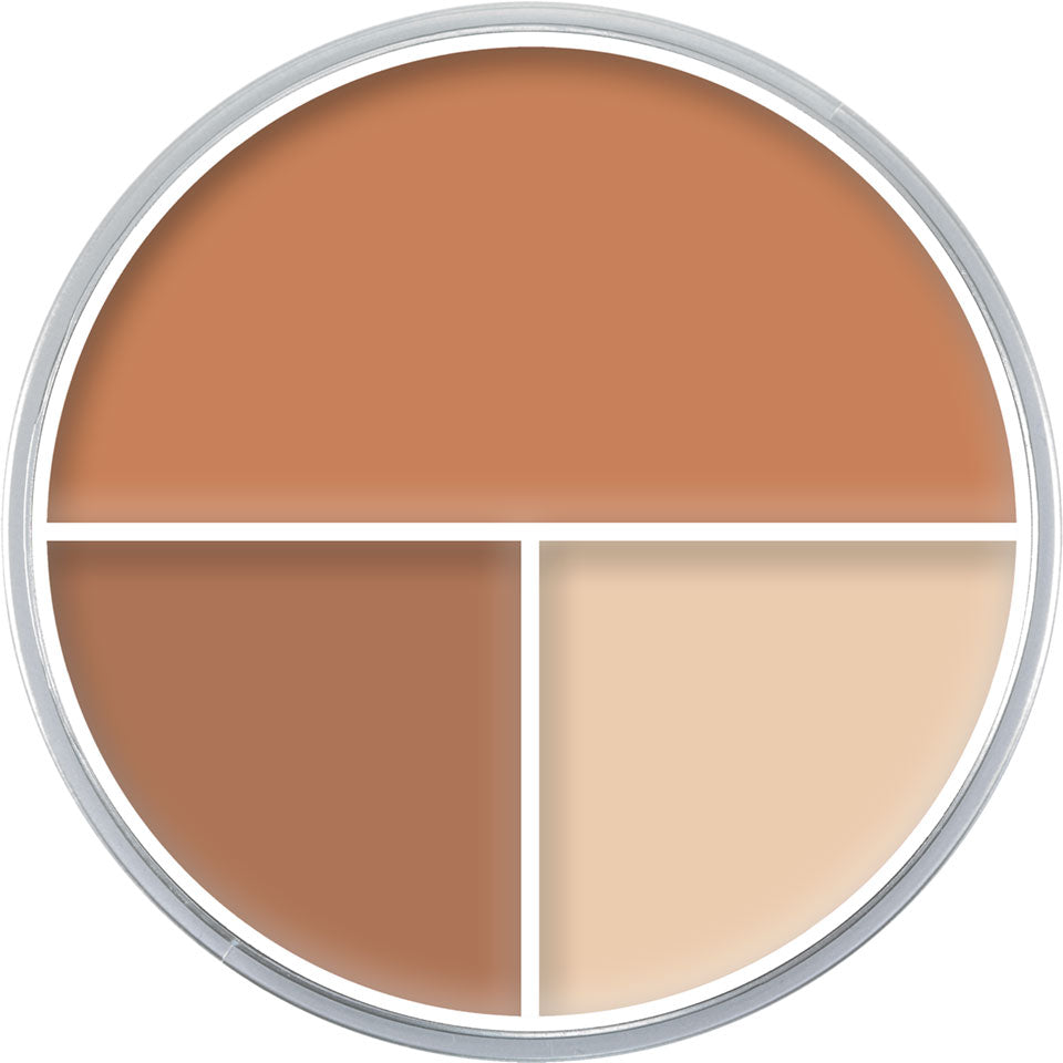KRYOLAN Ultra Foundation Trio Variante olive 4 – Creme Make-up mit hoher Deckkraft, 40g