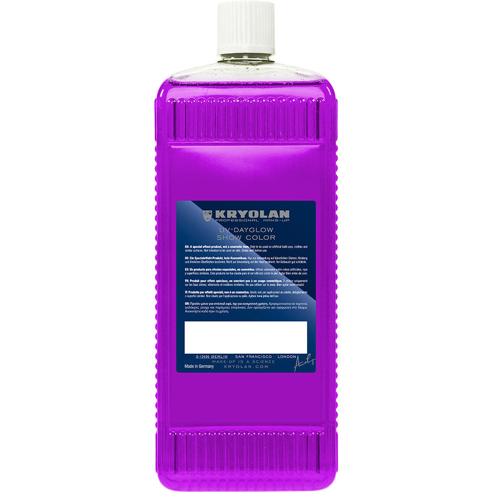 KRYOLAN UV-Dayglow Show Color UV violet – für Schwarzlicht, 1000ml