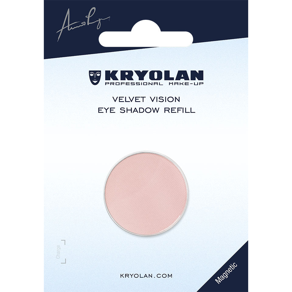 KRYOLAN Velvet Vision Eye Shadow Nachfüller pale rose – magnetisch, 27 mm, 1.5g, in Verpackung