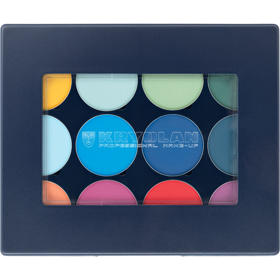 KRYOLAN Velvet Vision Eye Shadow Palette 12 Farben - velvet 3 – Statement Farben, 18g, geschlossen