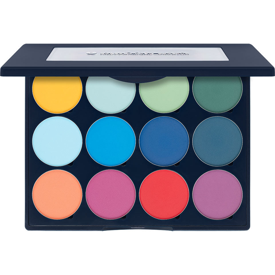 KRYOLAN Velvet Vision Eye Shadow Palette 12 Farben - velvet 3 – Statement Farben, 18g, offen
