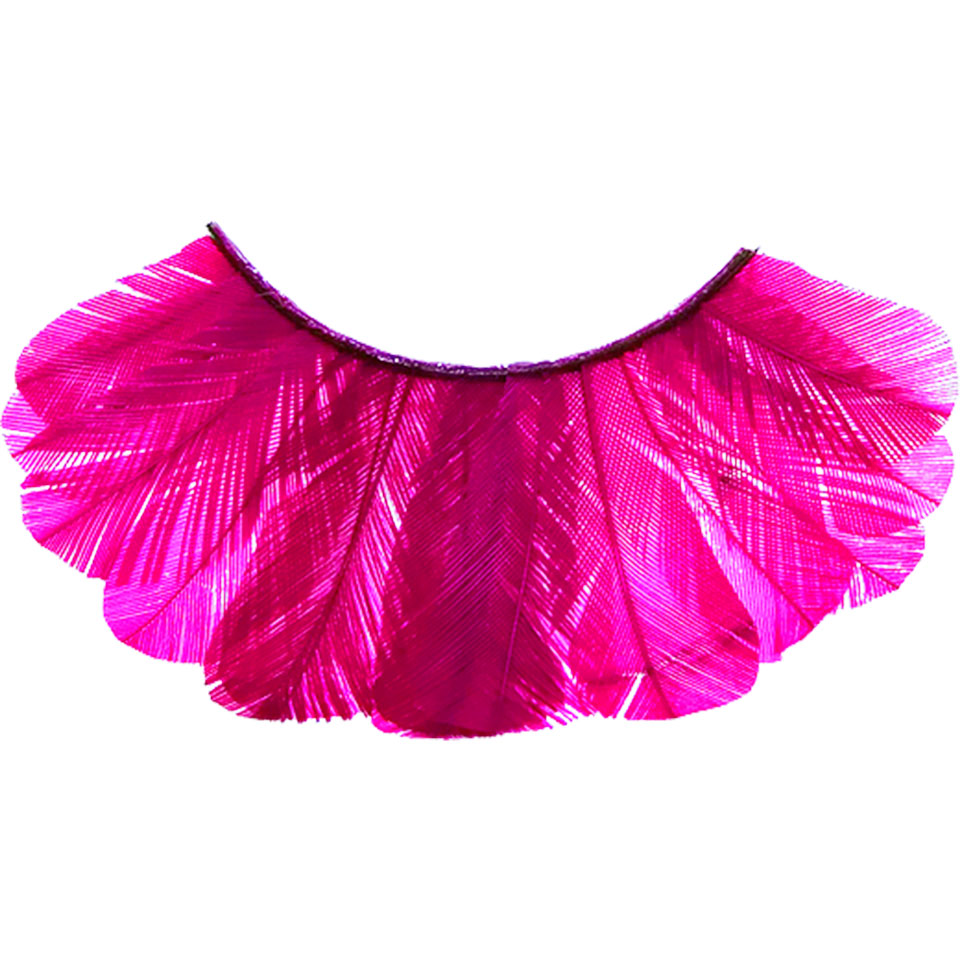 KRYOLAN Wimpern Peacock pink – Burlesque Wimpern aus Pfauenfedern, 1Paar