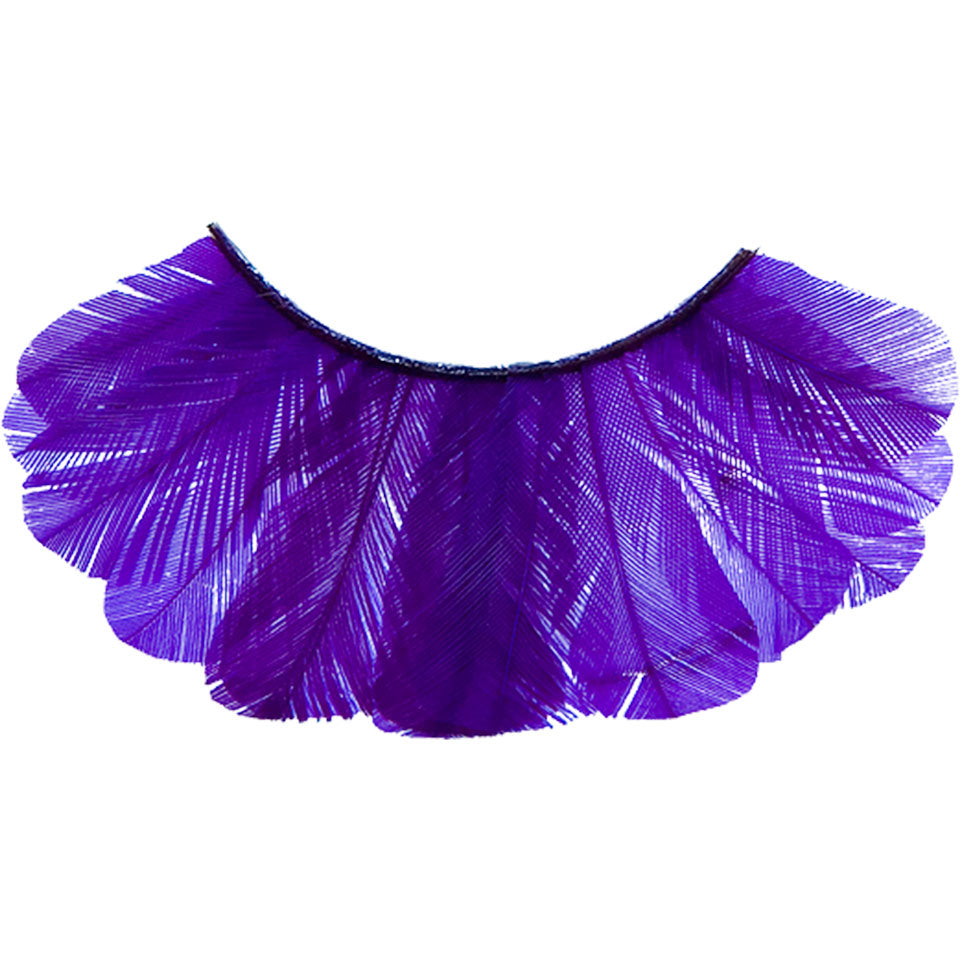 KRYOLAN Wimpern Peacock violet – Burlesque Wimpern aus Pfauenfedern, 1Paar