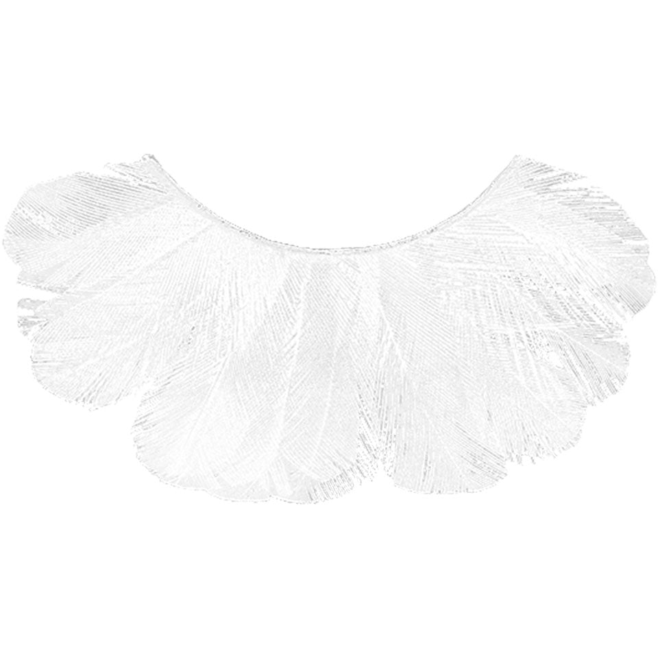 KRYOLAN Wimpern Peacock white – Burlesque Wimpern aus Pfauenfedern, 1Paar
