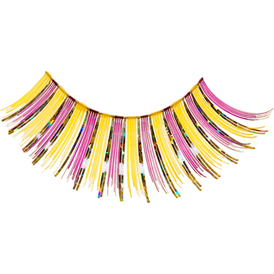 KRYOLAN Wimpern Show Bizz K12 – Neon Lashes in Gelb & Pink, 1paar