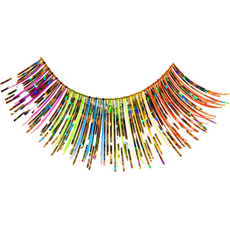 KRYOLAN Wimpern Show Bizz K13 – Regenbogen Lashes mit Glitzer, 1paar