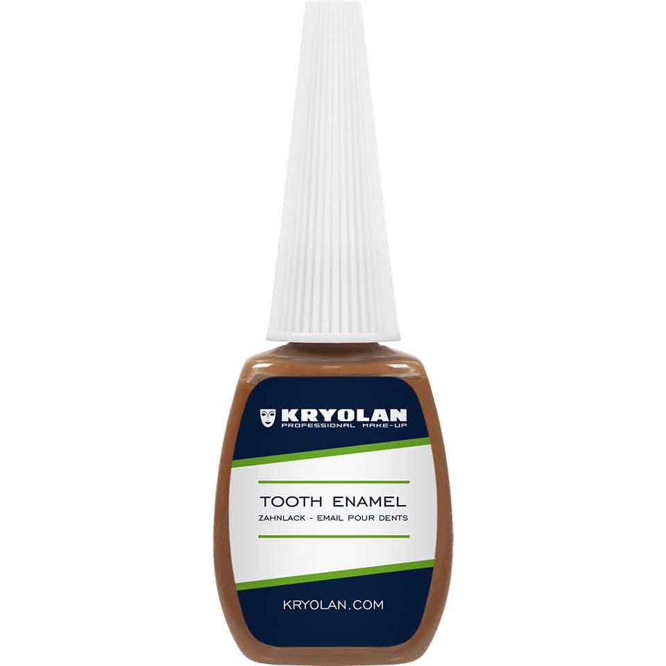 KRYOLAN Zahnlack braun, 12ml, Pinselflasche