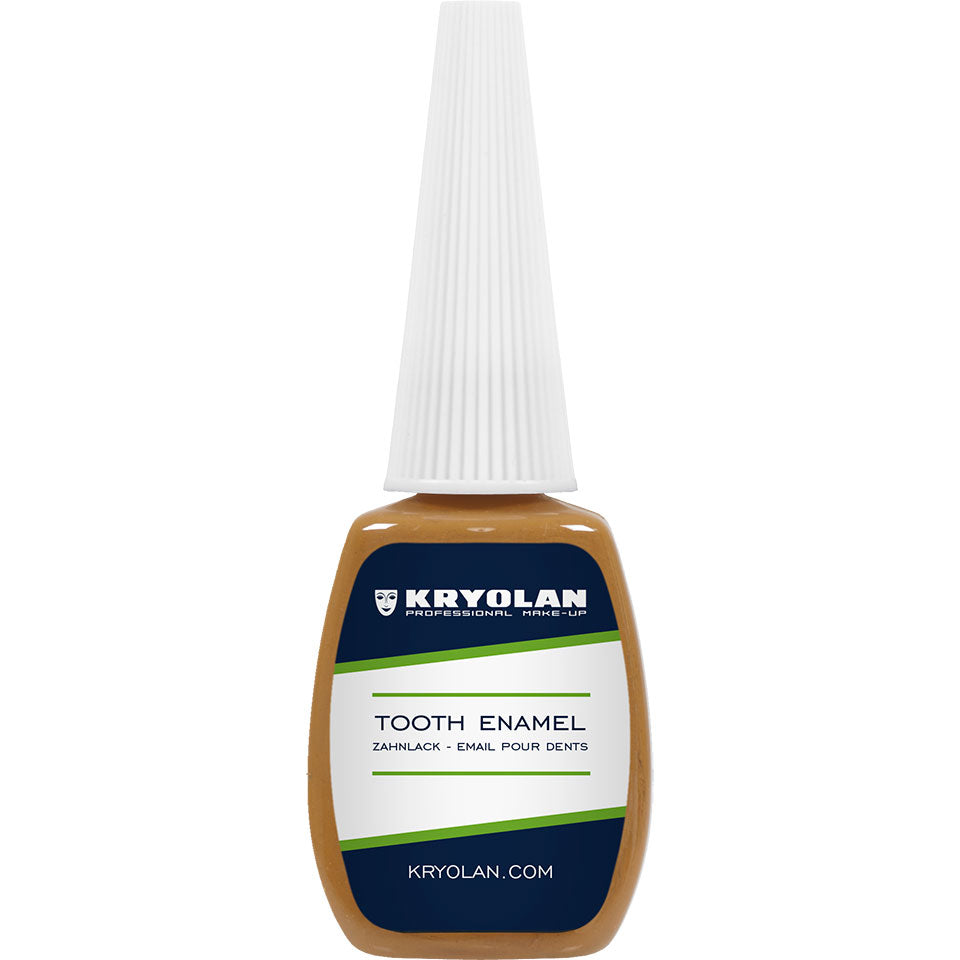 KRYOLAN Zahnlack nicotine – für realistische Zahnverfärbungen, 12ml, Pinselflasche