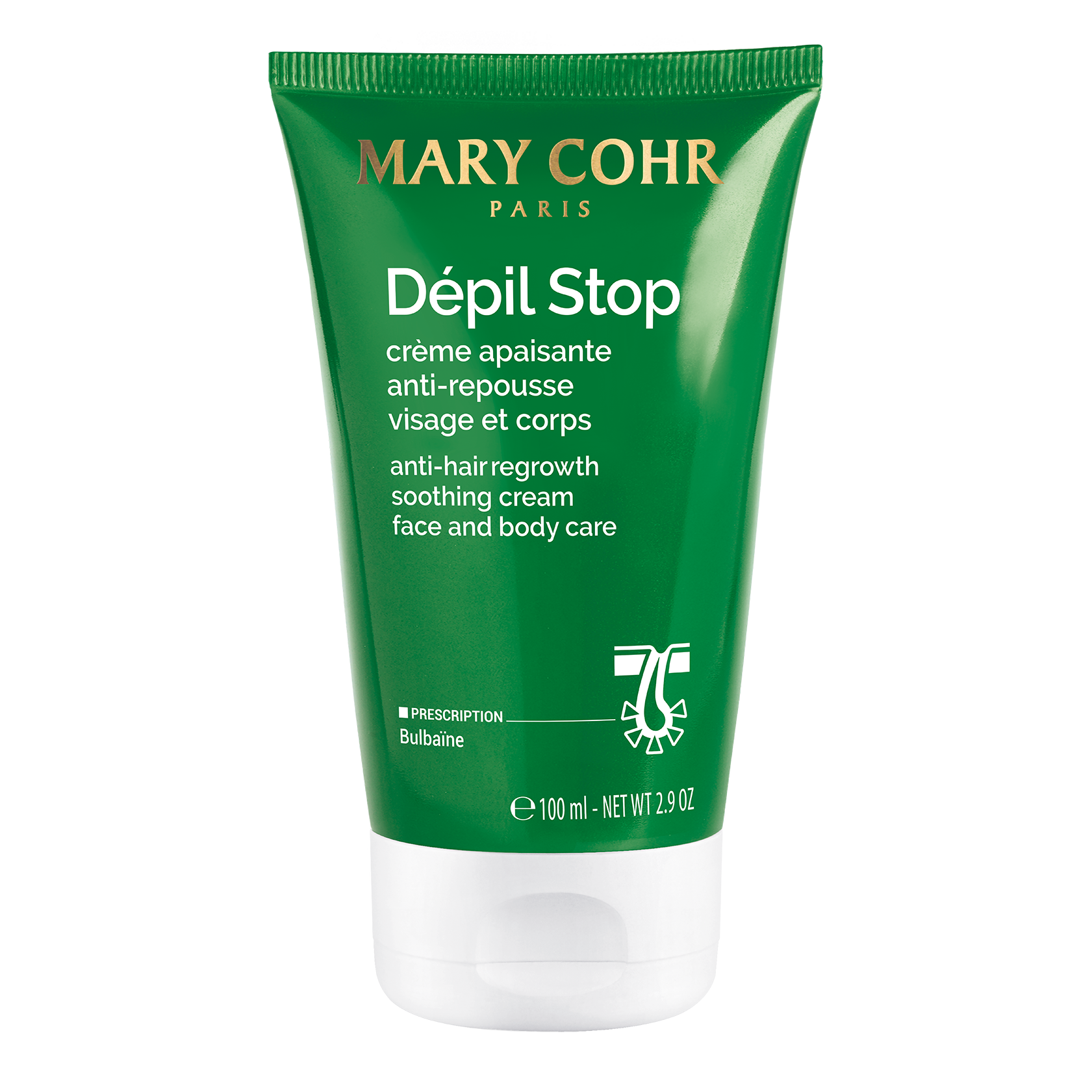 MARY COHR Dépil Stop Crème Douceur – haarwuchshemmende Körperpflege, 100ml, Tube