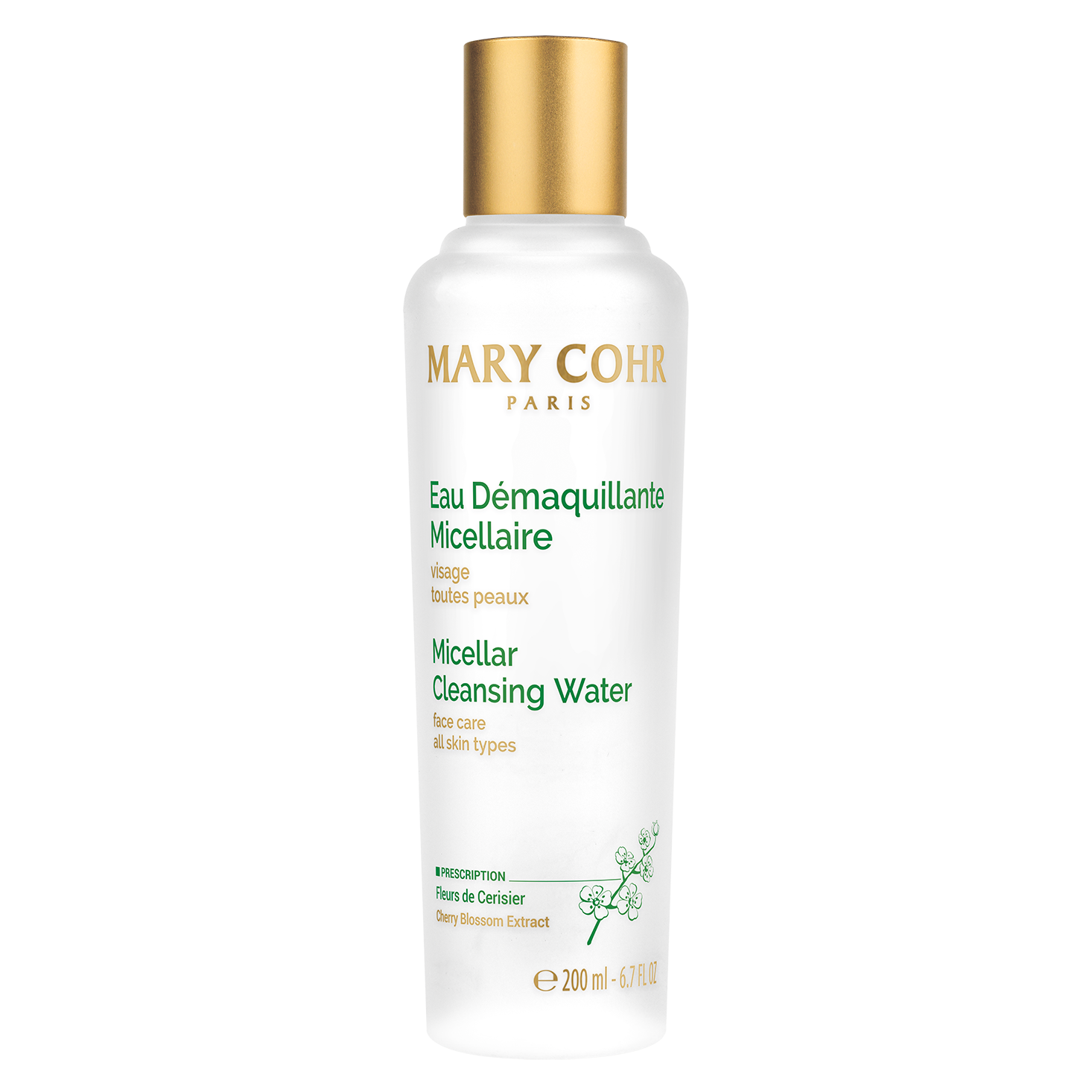 MARY COHR Eau Démaquillante Micellaire Douceur – Sanftes Mizellenwasser, 200ml, Flasche