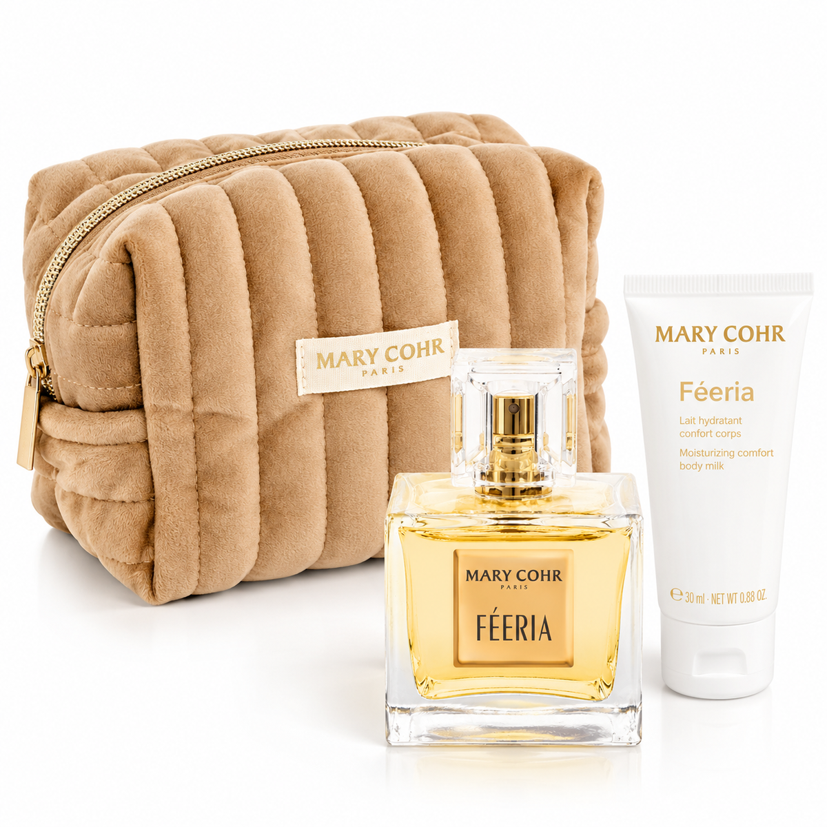 MARY COHR Féeria Eau de Parfum Set – Limitiertes Weihnachtsset, -, Kosmetiktasche Flacon und Tube