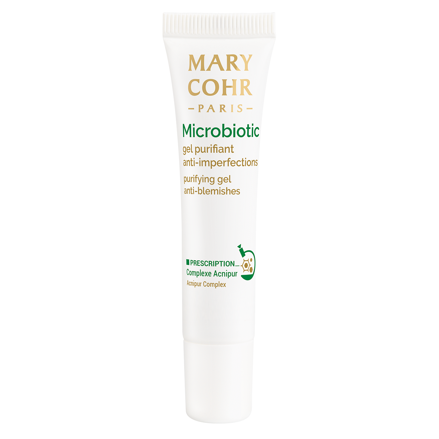 MARY COHR Microbiotic gel purifiant – Klärendes Spot-Treatment gegen Unreinheiten, 15ml, Tube