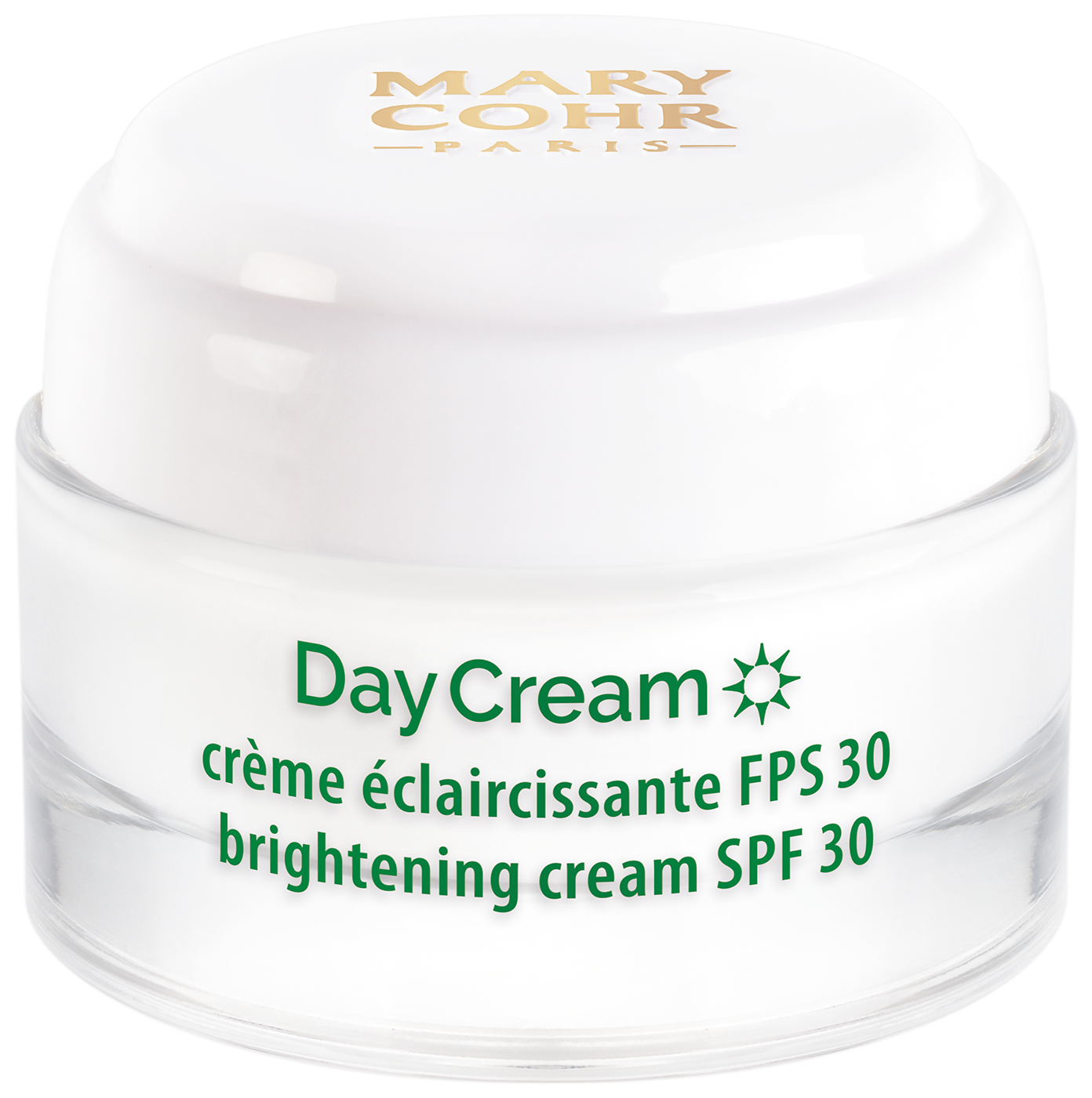 MARY COHR SWhite Day Cream LSF 30  – Aufhellende Tagespflege mit UV-Schutz, 50ml, Tiegel