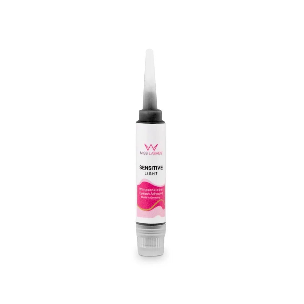 MISS LASHES Sensitiv Light Kleber – für Wimpernverlängerung, 2g, Spender offen