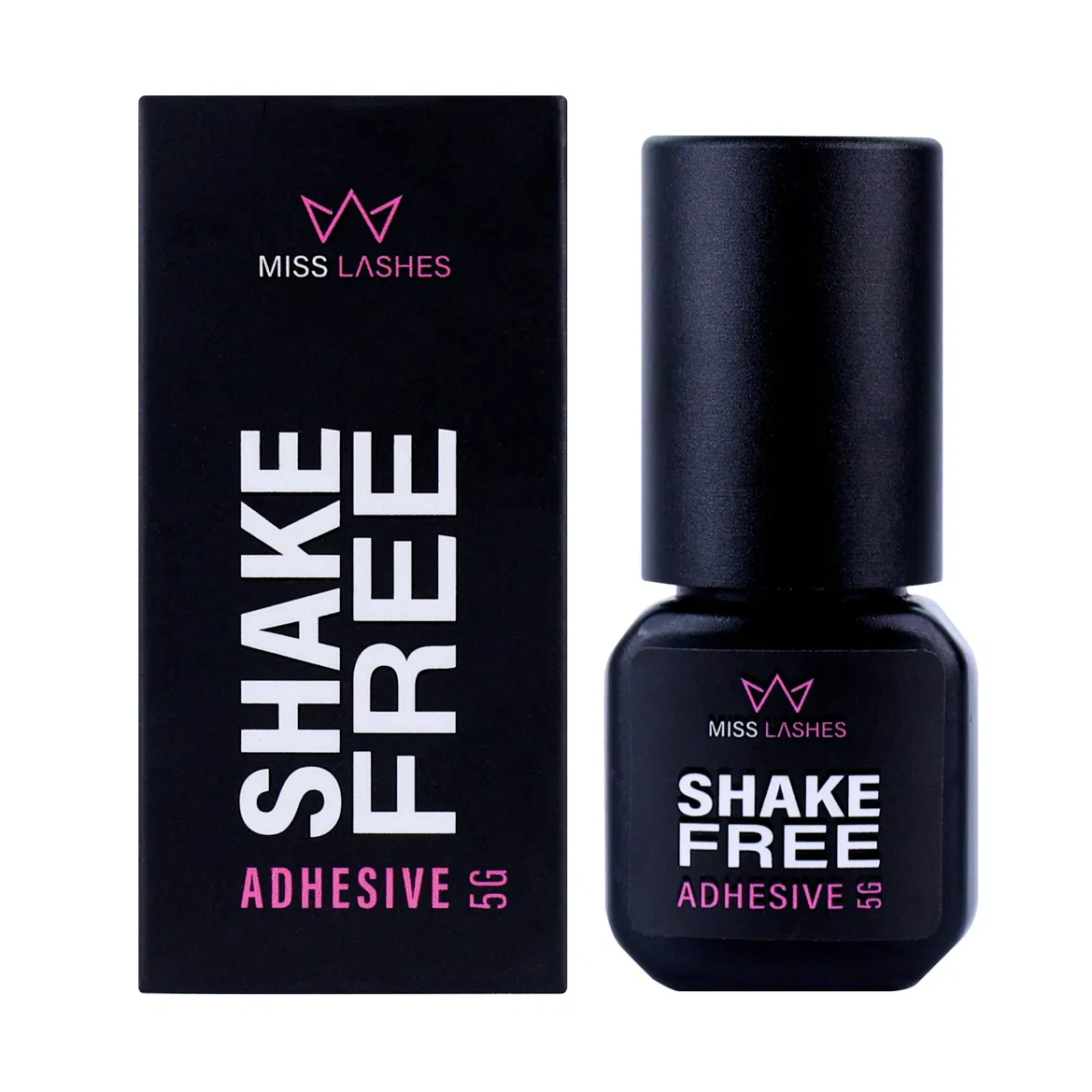 MISS LASHES Shake Free Kleber – für Wimpernverlängerung, 5g, Kleber und Umkarton