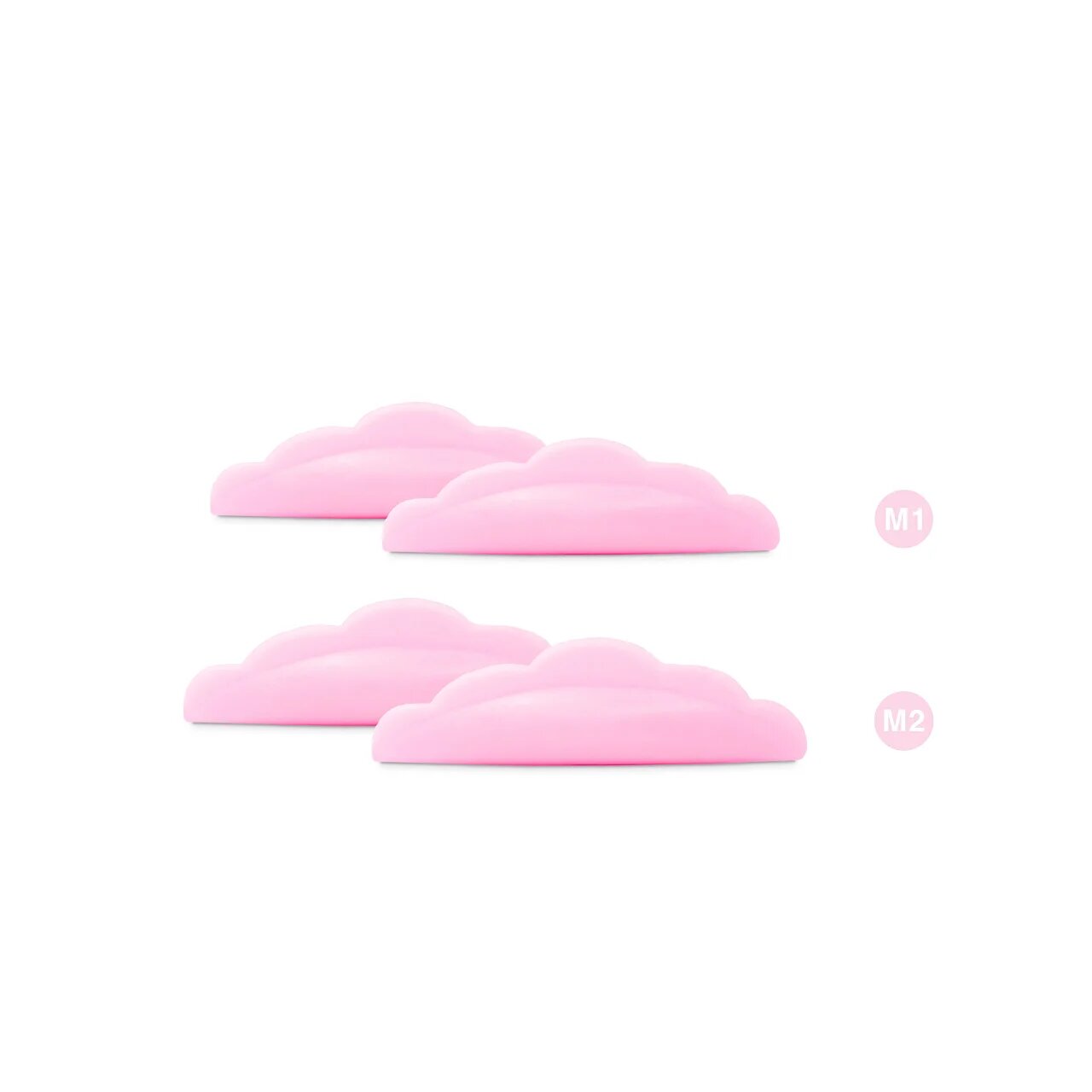 MISS LASHES Silikon Pad Set, 5Paar, Pads rosa