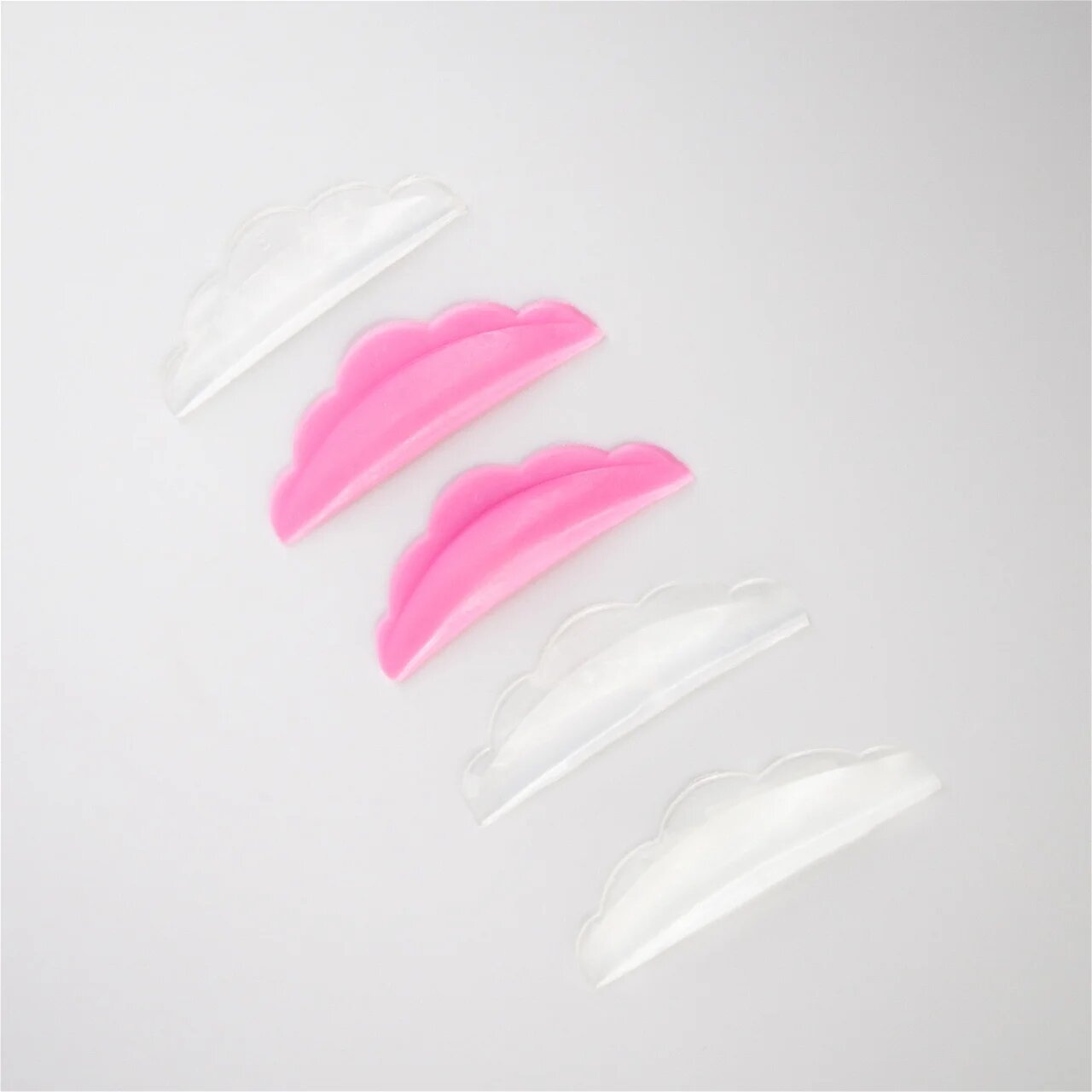 MISS LASHES Silikon Pads – Pads rosa und transparent, 5Paar, 5 Größen 