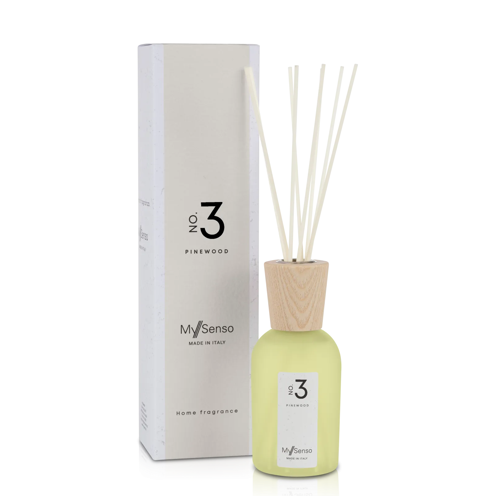 My Senso Raumduft N°3 Pinewood , 240ml, Flacon mit Stäbchen und Umkarton