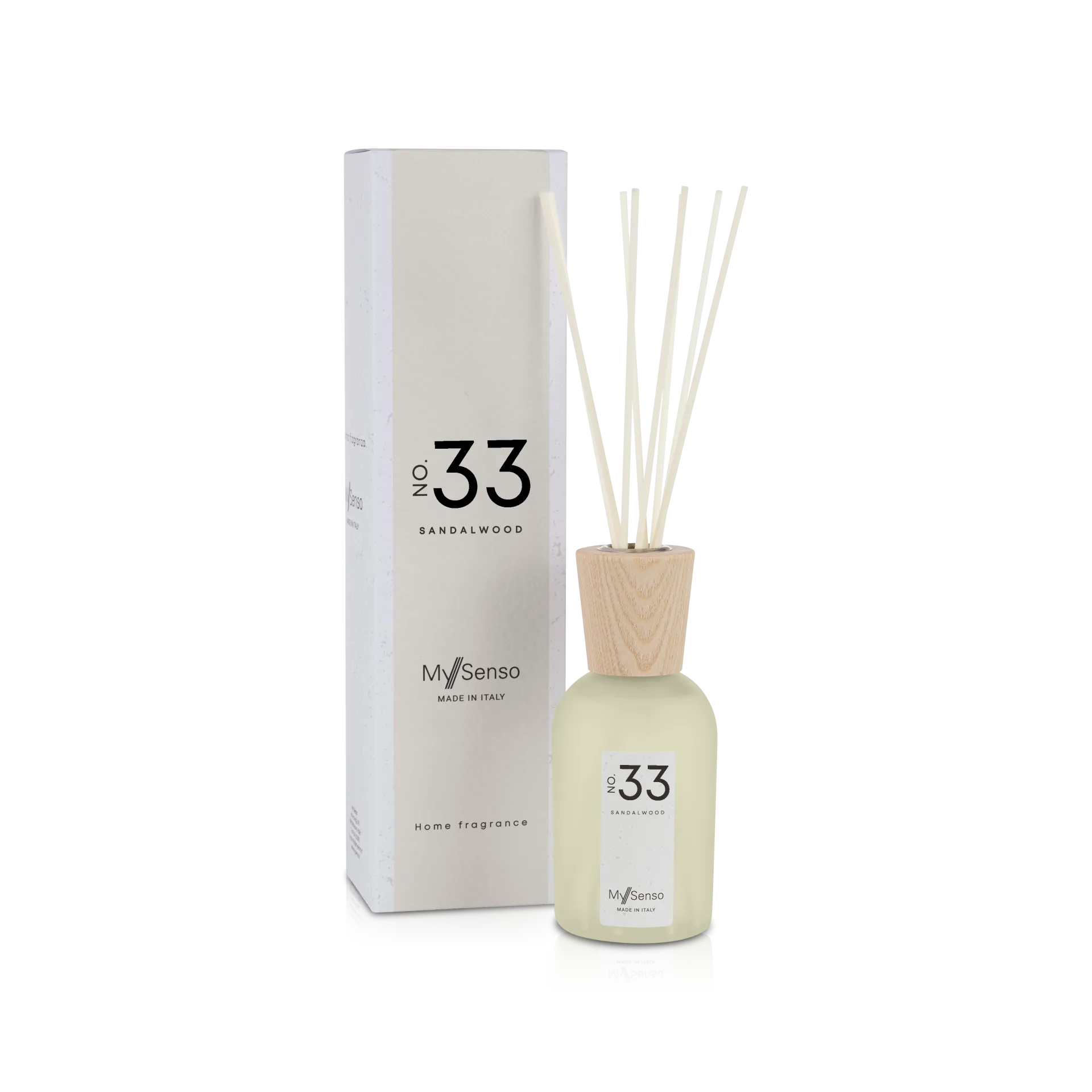 MY SENSO Raumduft N°33 Sandalwood , 240ml, Flacon mit Stäbchen und Umkarton