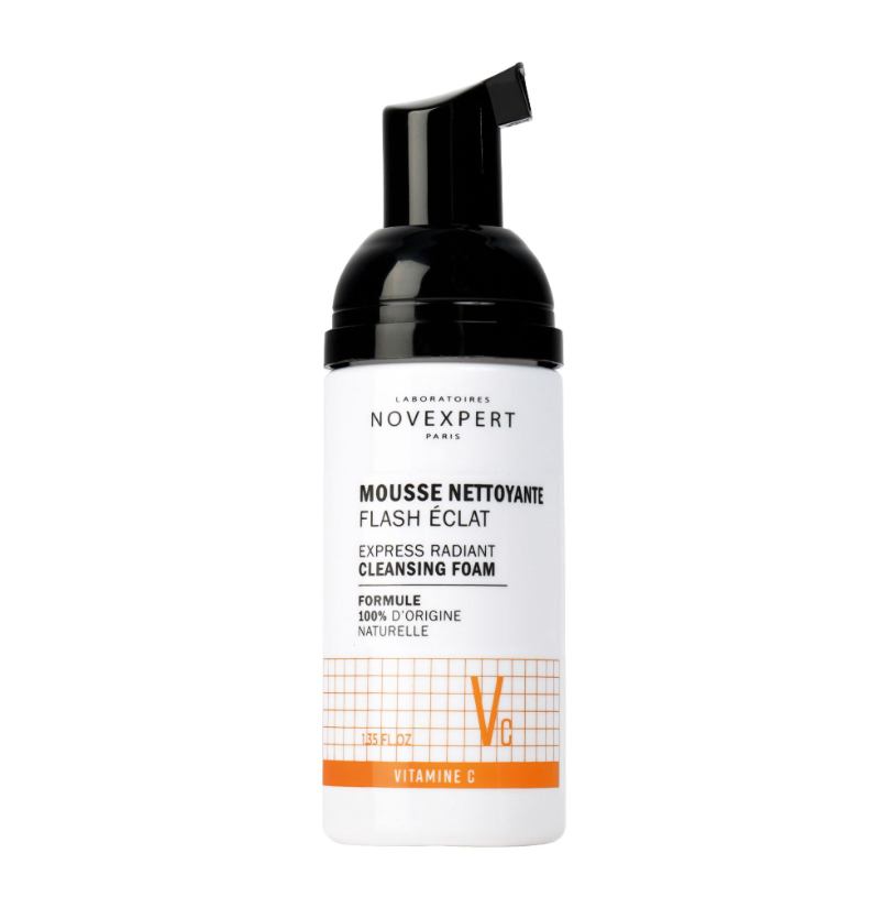 NOVEXPERT Express Radiance Cleansing Foam  – Reisegröße, 40ml, Schaumspender offen