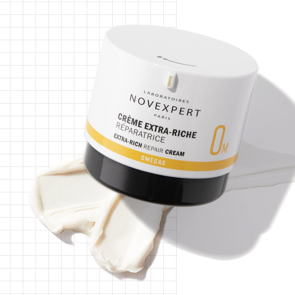 NOVEXPERT Extra-Rich Repair Cream – für trockene Haut, 40ml, Tiegel und Cremeprobe