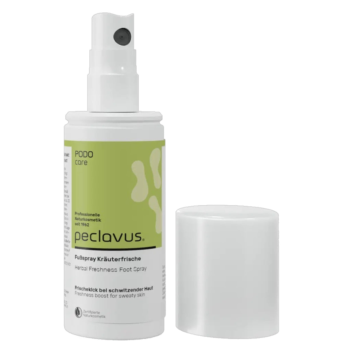 PECLAVUS Fußdeo Spray Kräuter, 150ml, Sprühflasche offen