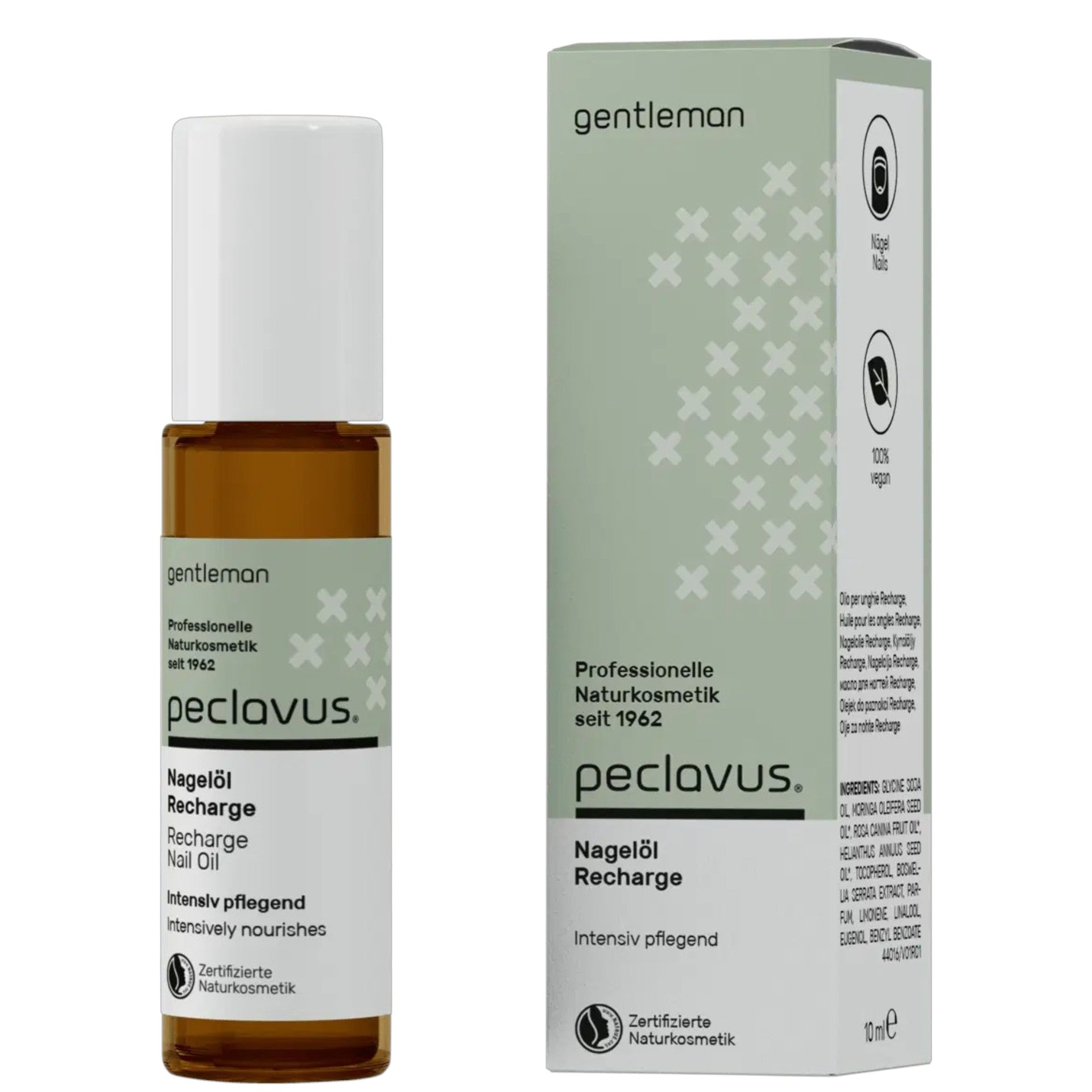 PECLAVUS gentleman Nagelöl Recharge – Pflege für Nägel & Nagelhaut, 10ml, Roll-on